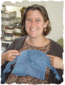 Natasha and her baby son's sweater!