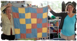 Grandma Jen just finished the baby blanket!