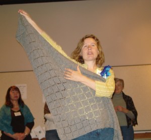 Gwen with lovely shawl Gwen with lovely shawl