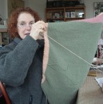 Shari and her baby blanket