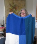 Susanne and her latest Moderne Blanket