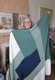 Susanne and her gift of love - Moderne Blanket for her son and wife!