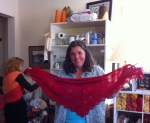 Ellen and her version of the Shaelyn Shawl