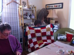 This is Terry's 7th or 8th Heart Inspired Afghan...in this case the baby is due in two weeks!