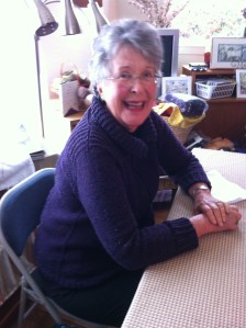 Jean looks charming in her new sweater!