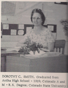 Dorothy Smith - photo from early 60's yearbook.